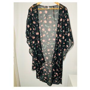 Lauren Conrad Floral Cardigan Kimono/Cover up